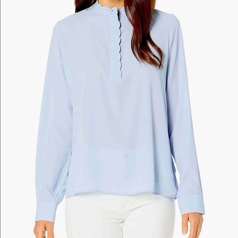 NWOT Calvin Klein Scalloped Collar Blouse